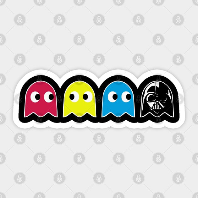 GHOSTLY VADER Sticker by Planet of Tees